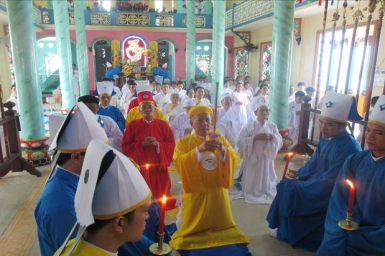 Lễ lập nguyện (Hồng Thệ) và ban hành huấn lịnh và đạo cấp cho chức việc tại Thánh thất Sài Gòn