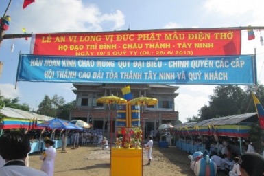Tây Ninh: Lễ An vị Long vị Đức Phật Mẫu họ đạo Trí Bình, huyện Châu Thành