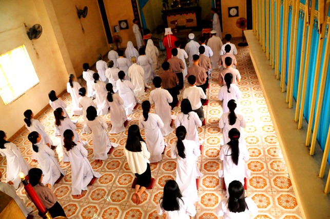 Thánh Thất Trung Minh: Lễ cầu nguyện nhập học, Tập thể tu tập sinh (22.09.2019)