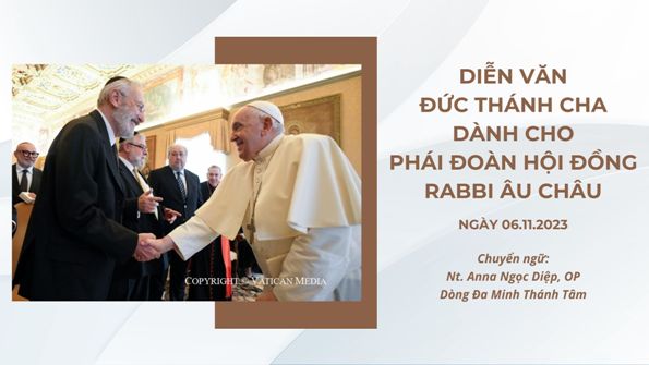 Diễn văn Đức Giáo hoàng dành cho phái đoàn Hội đồng Rabbi Âu Châu