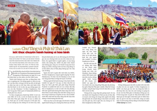 Ladakh: Chư Tăng và Phật tử Thái Lan kết thúc chuyến hành hương vì hòa bình