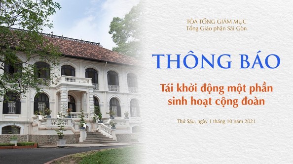 Tòa TGM Sài Gòn: Tái khởi động một phần sinh hoạt cộng đoàn (ngày 01.10.2021)