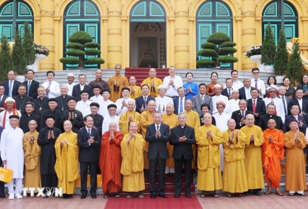 Chủ tịch nước Tô Lâm gặp mặt lãnh đạo các tổ chức Tôn giáo