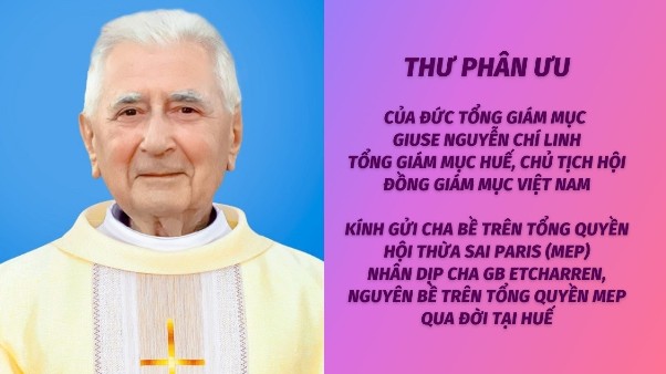 Thư của Chủ tịch HĐGM Việt Nam phân ưu cùng Hội Thừa Sai Paris