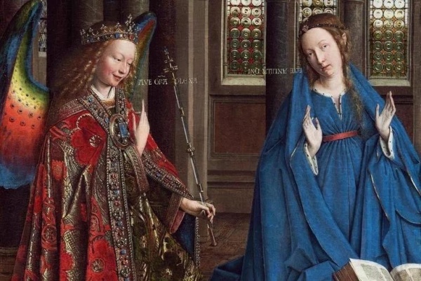 Kinh Mân côi và nghệ thuật: Mầu nhiệm thứ nhất - Năm sư Vui: Thiên thần truyền tin cho Đức Bà Maria