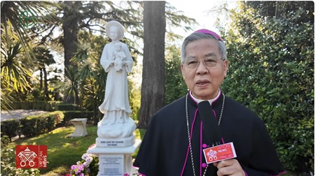 HĐGMVN chính thức kính viếng Đức Mẹ La Vang tại Vườn Vatican