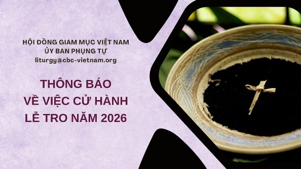 Ủy ban Phụng tự thông báo về việc cử hành Lễ Tro năm 2026